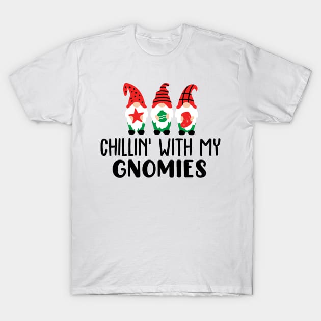 Cheeky Christmas Gnomes V T-Shirt by peggieprints